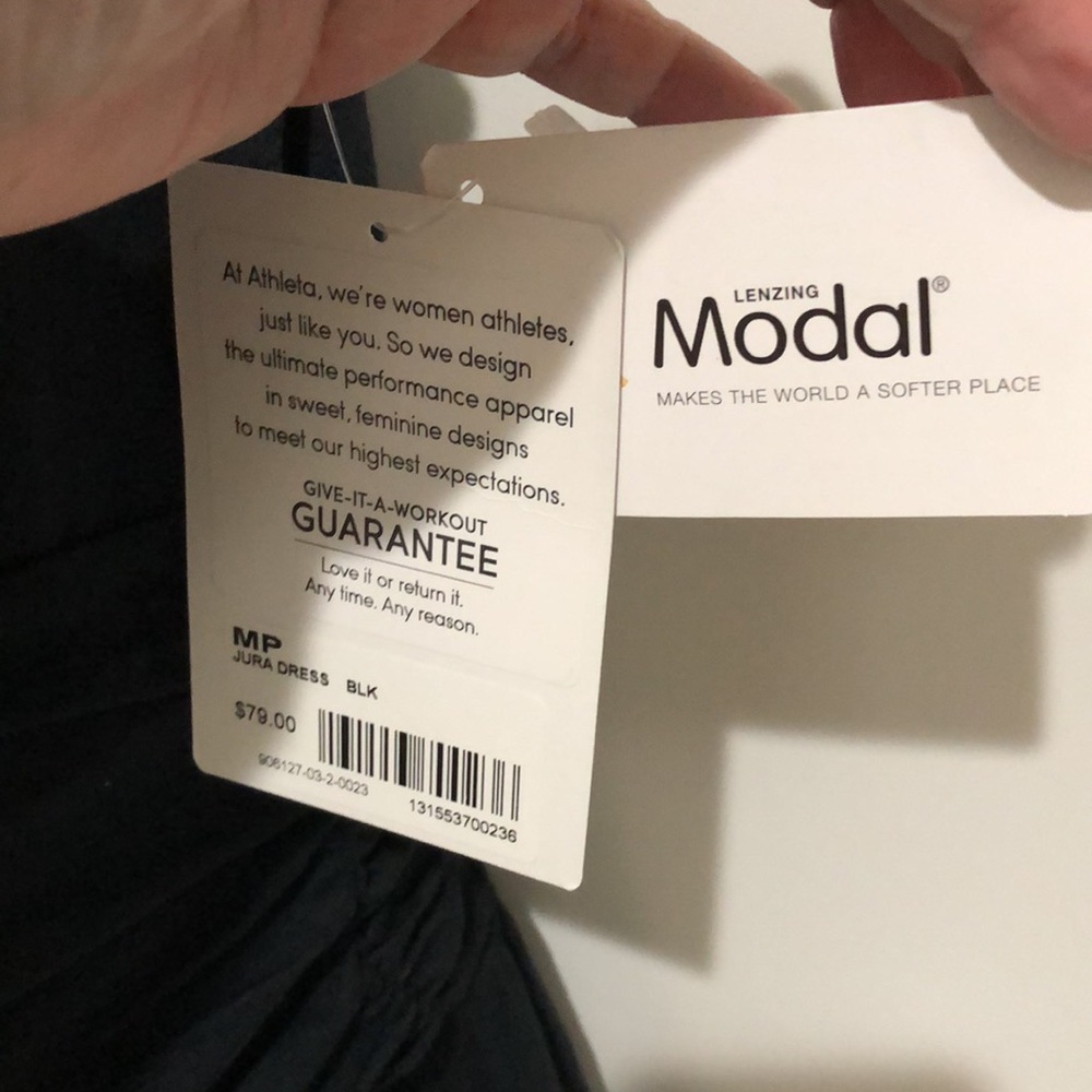 Athleta Dress Black Size MP Medium Petite NWT - Picture 3 of 8